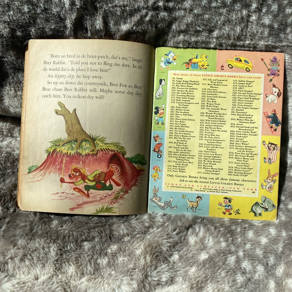 Vintage 1946 Walt Disney's Uncle Remus hardcover D6 A Little Golden Book - Picture 11 of 12